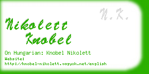 nikolett knobel business card